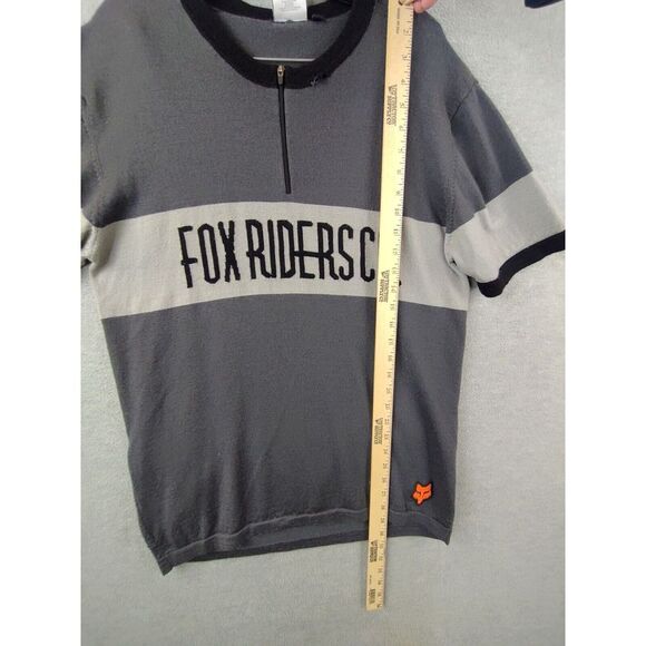 Fox Racing Womens Sweater Extra Large Gray Spellout 100% Merino Wool Base Flaw - Picture 9 of 14